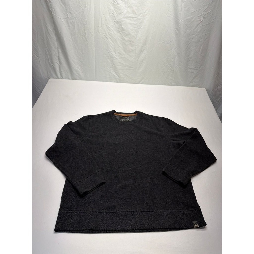 JACHS New York Mens Dark Gray Textured Crew Neck Sweatshirt Size L